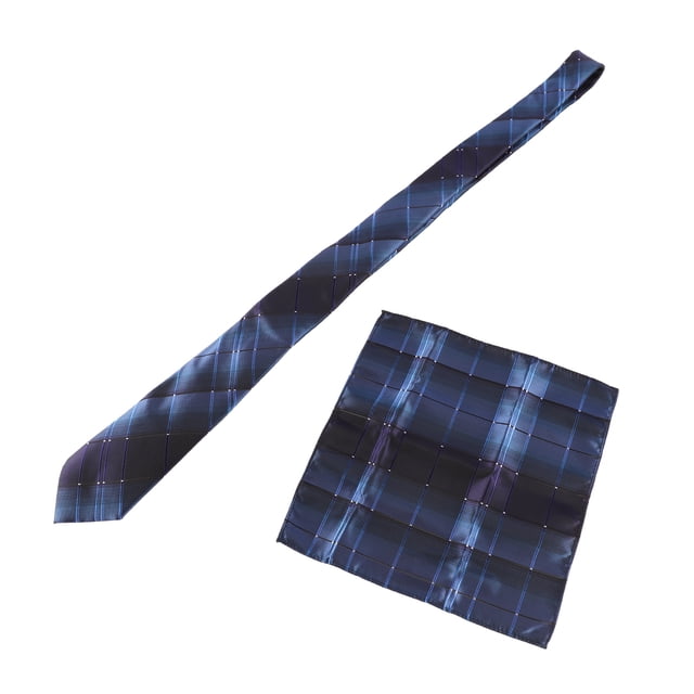 Juego De Corbatas De Mando De Gemidos, Juego De Clip De Clip De Corbata Azul Formal Completo Para Boda Para Hombres
