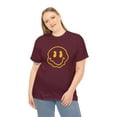 thumbnail image 3 of Blurry smiley face graphic t shirt  Unisex Heavy Cotton Tee, 3 of 8