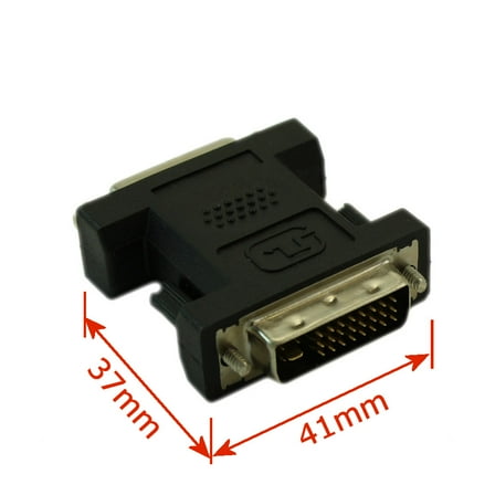 DVI-I Male to DVI-I Female (24 4 Blade) Port Saver/Adapter, Gold Plated