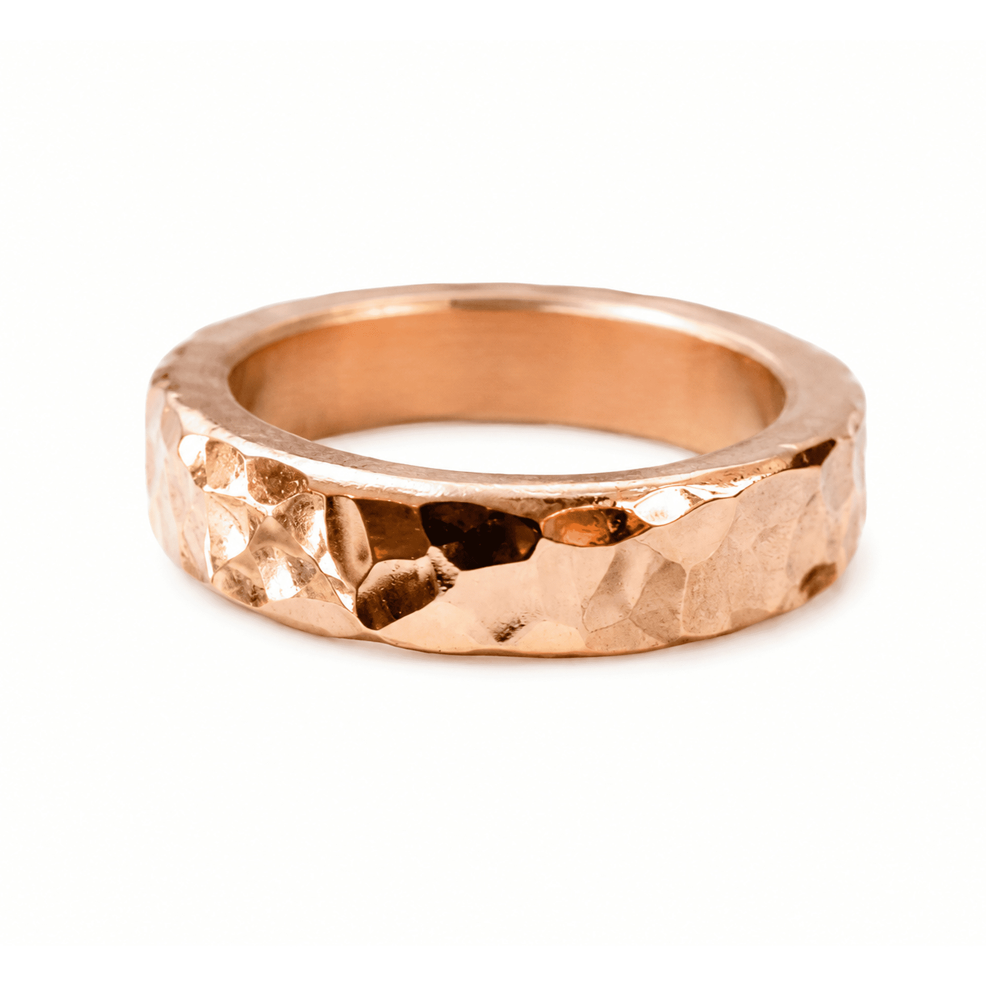 Pure Copper Hammered Ring, Himalayan Band Ring, Handmade Copper Unisex Jewelry