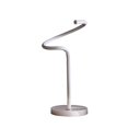 thumbnail image 1 of Benzara BM240334 Lampe de Table avec LED Intégrée Courbée en Métal, Blanc Mat, 1 of 5