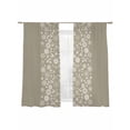thumbnail image 7 of Japanese Sheer Curtains 72 Inch Length 2 Panels Set, Grey Simple Traditional Flowers Leaves Pattern Voile Window Treatment Rod Pocket Curtains Sheers Drapes for Bedroom/Living Room/Kitchen 52"x72"x2, 7 of 7