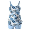 thumbnail image 2 of Zuesphe Trendy Swimsuit, Tankini Swimsuits for Women Tummy Control Two Piece Bathing Suit Flowy Swim Tank Top with Boyshorts, Womens Modest Swimsuit Full Coverage, 2 of 4