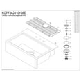 thumbnail image 6 of Gourmetier KGPF342410Y38E 34" Fireclay Farmhouse Kitchen Sink, Glossy White, 6 of 7