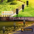 thumbnail image 2 of Luces solares para exteriores, paquete de 6 luces solares LED para exteriores, impermeables, luces solares de jardín para decoración de pasarelas de jardín, blanco cálido, 2 of 5