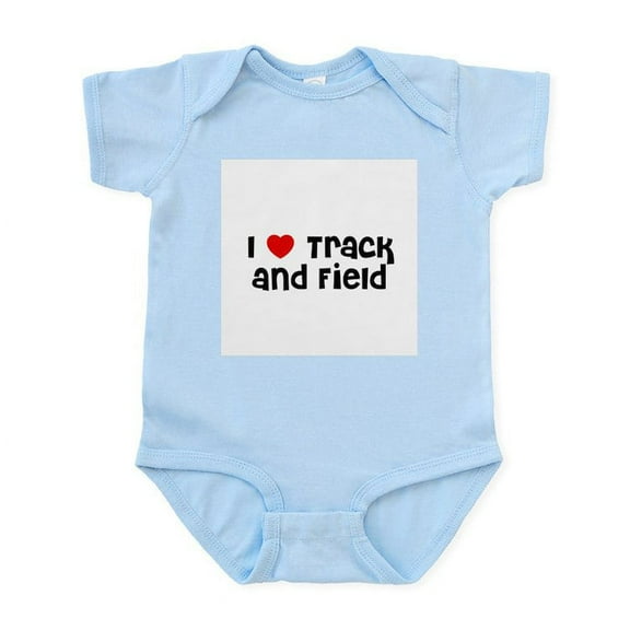 CafePress - I * Track And Field Infant Creeper - Baby Light Bodysuit, Size Newborn - 24 Months
