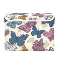 thumbnail image 2 of Foldable Fabric Storage Bin With Handle Collapsible Basket Box Storage With Lid Organizer Buttflies Vetor, 2 of 7