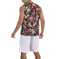 thumbnail image 2 of Xecao Many Kind Of Flowers print basketball shirt for both men and women, a unisex basketball jersey perfect for theme parties-Large, 2 of 6