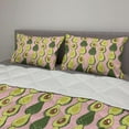 thumbnail image 2 of Avocado Comforter & Sham Bedding Set, Doodle Pattern of Halved Tropic Fruit Healthy Cuisine, 3 pcs Duvet Set Microfiber Filling Quilt, 5 Sizes, Blush Multicolor, by Ambesonne, 2 of 4