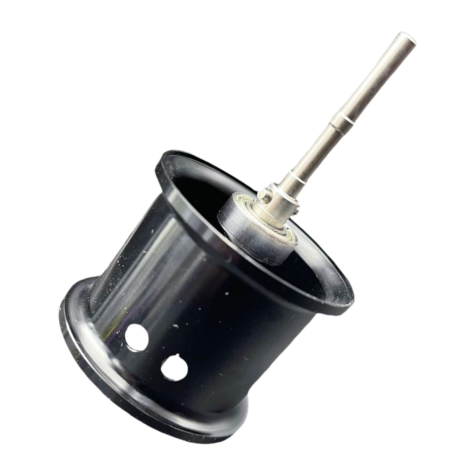 figatia Fishing Reel Spool Ball Bearing Spool Accessories for Casting Reel Sturdy Modification Tool Round for DIY Refit Repairing Black