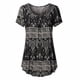 thumbnail image 2 of Camiseta de mujer con cuello redondo, manga corta, camiseta estampada, Jumpingount AP001627-02, 2 of 6
