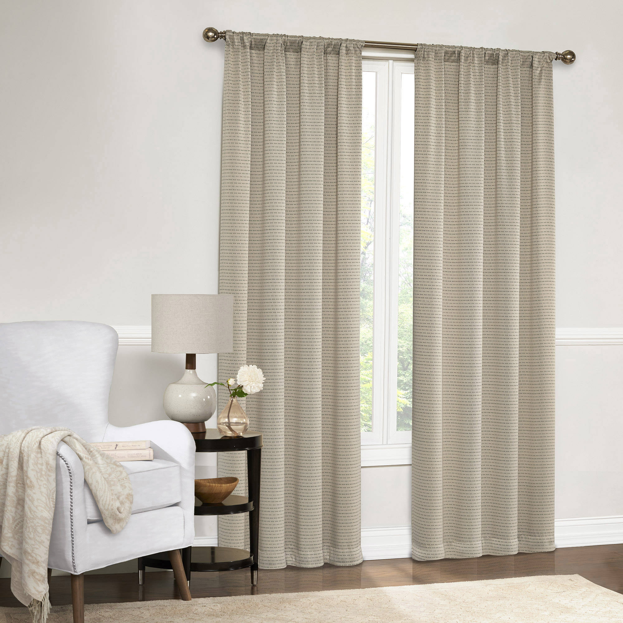 Mainstays Dotted Room Darkening Curtain Panel in Multiple Sizes