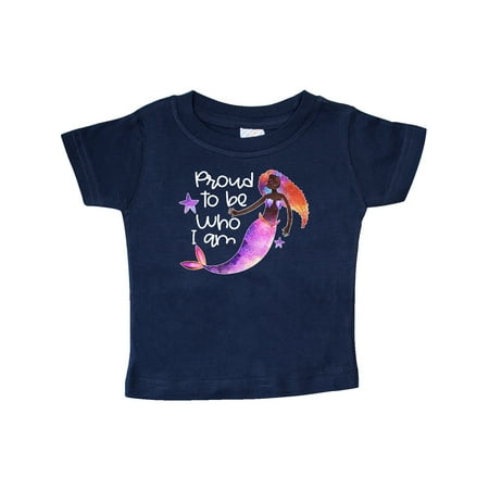 

Inktastic Black History Month Proud to be Who I Am Mermaid Gift Baby Boy or Baby Girl T-Shirt