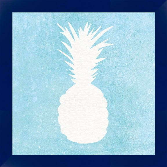 Great Art Now Tropical Fun Pineapple Silhouette I by Courtney Prahl, Framed Wall Art, 14W x 14H