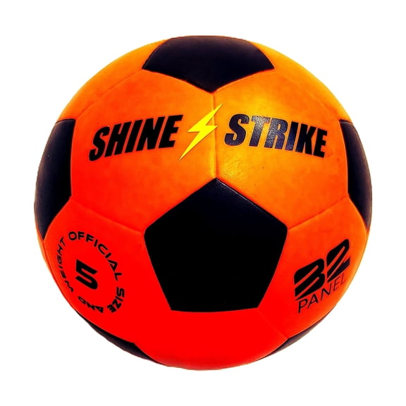 ShineStrike Glow in the Dark Soccer Ball Size 5 (Pump and Batteries included)