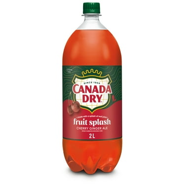 Canada Dry Caffeine Free Fruit Splash Cherry Ginger Ale Soda Pop, 2 L, Bottle