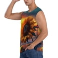 thumbnail image 3 of Fotbe Sunset Coast Sunflower Men's Camiseta sin Mangas Estampada para Hombres, Playera Casual para Gimnasio, Entrenamiento, Playa-Medium, 3 of 7