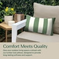 thumbnail image 2 of PetFurnishn Outdoor Lumbar Pillow 2-Pack, 22 x 12, Cabana Stripe Green & Cream Throw Pillows for Patio Furniture, 2 of 9