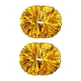 thumbnail image 2 of 2 pompones de animadora con mango de 6 pulgadas. Oro, 2 of 9