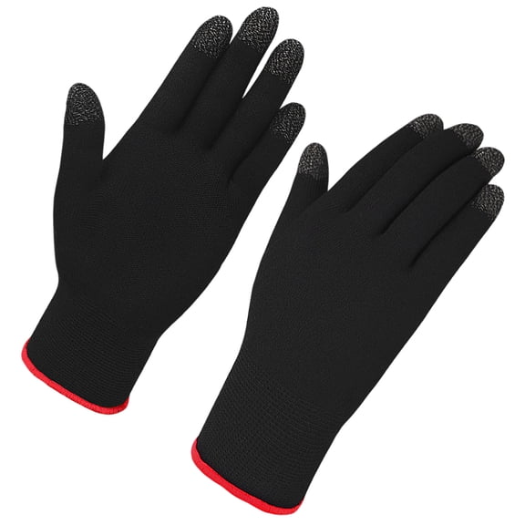 STOBOK Unisex Thermal Winter Gloves Elastic Thick Black 1 Pair