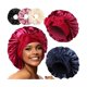 thumbnail image 1 of wonima11 2+3 Large Satin Bonnets with Scrunchies for Women, Hair Bonnet Sleeping Tie Bonnet for Braids Curly Hair, 1 of 1
