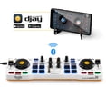 thumbnail image 3 of Hercules DJControl Mix - Bluetooth Wireless DJ Controller for Smartphones (iOS and Android) - dJay app - 2 Decks, White, 3 of 5