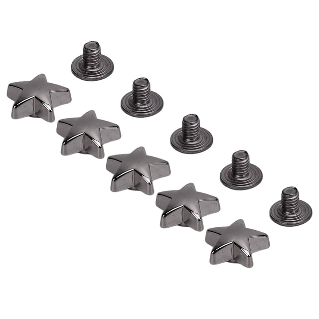 50 Sets Leather Five Pointed Star Rivet, Strong Grip Quick and Easy Installation Pentagram Shape Leather Rivets for Shoes Bags Clothing10mm Gold