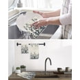 thumbnail image 5 of Navy Botanical Kitchen Dish Towels for Drying Dishes Set of 3, Blue Dragonfly Flower Leaf Retro Style Waffle Weave Microfiber Hand Tea Bathroom Towels Quick Dry & Absorbent Towel 15.7x23.6, 5 of 7