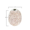 thumbnail image 2 of Creative Co-Op Handmade Textured Stoneware Vase with Whitewashed Copper Finish, 2 of 5