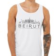 thumbnail image 2 of Skyline Beirut Lebanon Tank Top Unisex Large White, 2 of 5