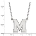 thumbnail image 2 of 14k White Gold LogoArt University of Memphis Letter M Large Pendant 18 inch Necklace Q4W039UMP-18, 2 of 3