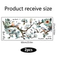 thumbnail image 2 of KunMing Birds on Cherry Blossom Branches Window Clings, Removable Green Leaf Stickers, Watercolor Bird Plant Decor for Glass Windows, 27x60cm, 2 of 7
