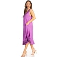 thumbnail image 3 of Sakkas Everyday Essentials Caftan Tank Dress / Cover Up - Purple / Black - One Size, 3 of 5