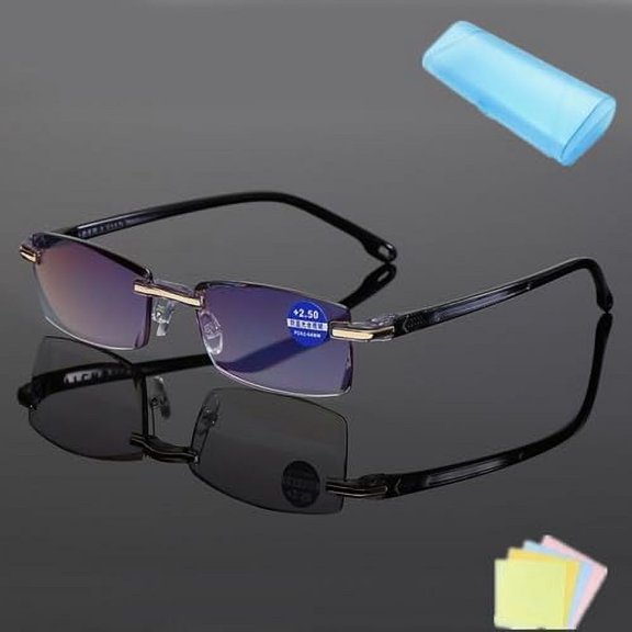 Mag Vision Glasses, Reading Glasses, Intelligent Dual Focus Glasses, Color-Changing Anti-Blue Light Presbyopia Glasses