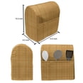 thumbnail image 5 of Orange Lounger Chair Bag, Striped Fiber Texture Image Abstract Thin Lines Complex Grid in Vintage Design Print, High Capacity Storage with Handle Container, Lounger Size, Orange, by Ambesonne, 5 of 5