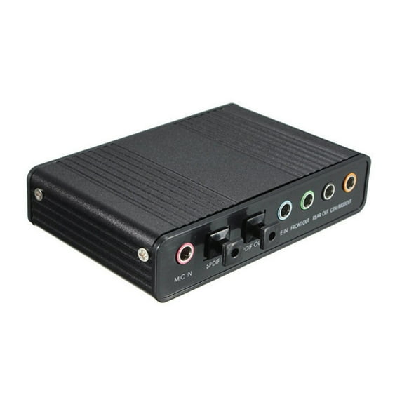 Naierhg 6 Channel USB 2.0 External 5.1 Optical S/PDIF Audio Sound Card Adapter Blue