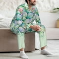 thumbnail image 7 of Sikiie Succulent Mens Pajama Set, Soft Warm Long Sleeve Sleepwear, Cozy Button-Down Pjs for Men-Large, 7 of 7
