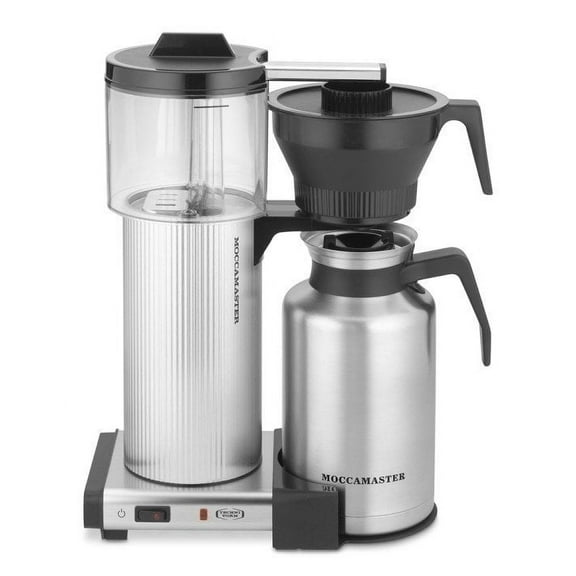 Moccamaster CDT Manual-Adjust Drip-Stop Coffee Maker (60 oz Thermal Carafe) | Brushed Silver