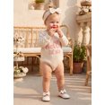 thumbnail image 3 of Cjfdfy Newborn Baby Girl Fall Outfit Hello Sis Embroidered Long Sleeve Waffle Knit Romper With Hairband Cute Baby Coming Home Fall Winter Clothes 0-18 Months, 3 of 9