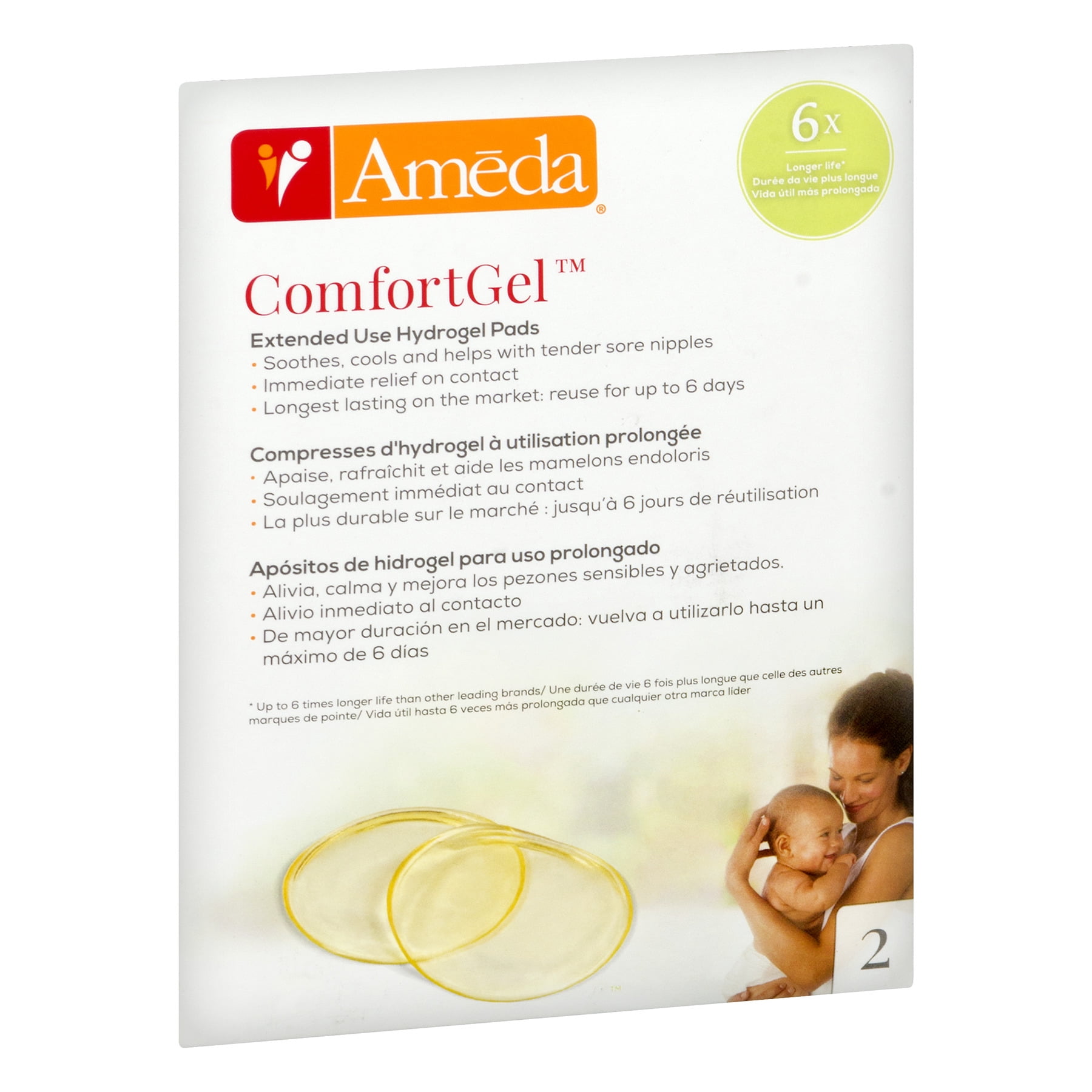 Ameda Comfortgel Extended Use Hydrogel Pads 2 Pk 2 0 Pack