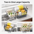 Expandable Dish Drying Rack for Kitchen Counter, Stainless Steel ...