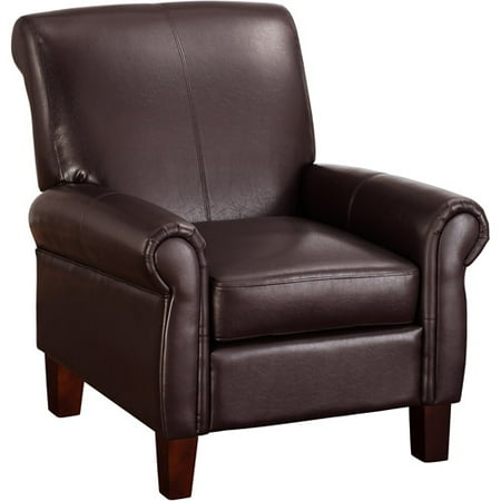 Queen Anne Leather Chair - Dorel Living Faux Leather Club Chair, Multiple Colors