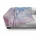 thumbnail image 3 of Pastel Soft Flannel Fleece Throw Blanket, Fantasy Sky Abstraction Smoky Clouds Foggy Ethereal Composition, Cozy Plush for Indoor and Outdoor Use, 50" x 60", Pale Pink Aqua White, by Ambesonne, 3 of 6