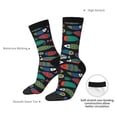 thumbnail image 6 of Honeii Hand Drawn Colorful Fishes Print Adult Socks,Crew Socks,Casual Calf Socks,Daily Wear Socks for Men & Women, Perfect for Sports, Casual and Everyday Use, 6 of 6