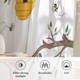 thumbnail image 6 of Bees Branches Semi Sheer Curtains Drapes for Living Room, Bedroom, French Doors Window 54 Inches Long, Farmhouse Spring Botanical Watercolor Rod Pocket Chiffon Curtain Drapery Voile Draperies Panel, 6 of 8