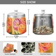 thumbnail image 2 of Yayeee Ashtray with Lid for Cigarette Smokeless Stainless Steel Home Ash Holder, Pink Abstract Floral, 2 of 7