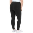thumbnail image 2 of Mondetta Womens High Rise Ribbed Panel Legging Tight (Black, Medium), 2 of 3