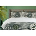 thumbnail image 2 of Ambesonne Boho Duvet Cover Set, Bohemian Nature Exotic Print, King, Dark Slate Blue Ivory, 2 of 4