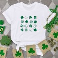 thumbnail image 2 of Besolor T-Shirts de la Saint-Patrick pour Femmes Été Col Rond Manches Courtes Tuniques Tops Décontractés Blouse Graphique Ample, 2 of 6