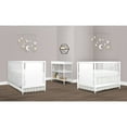 thumbnail image 4 of Dream On Me Moon Bear Reaching For The Stars 4 In 1 Modern Island crib With Rounded Spindles I Convertible Crib I Hand Printed Mural On One End Panel I Mid- Century Meets Modern in White Finish, 4 of 15